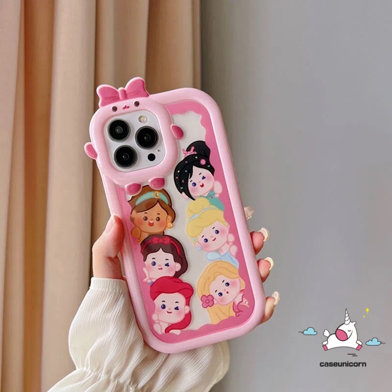 Soft Case Motif Kartun Disney Princess Untuk iPhone XR 11 13 12 14 Pro MAX 7 8 Plus 6 6S 14 Plus X XS MAX SE