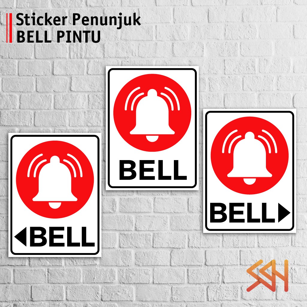 

Sticker Stiker Vinyl Penunjuk Bell Pintu 12x9 cm | Waterproof