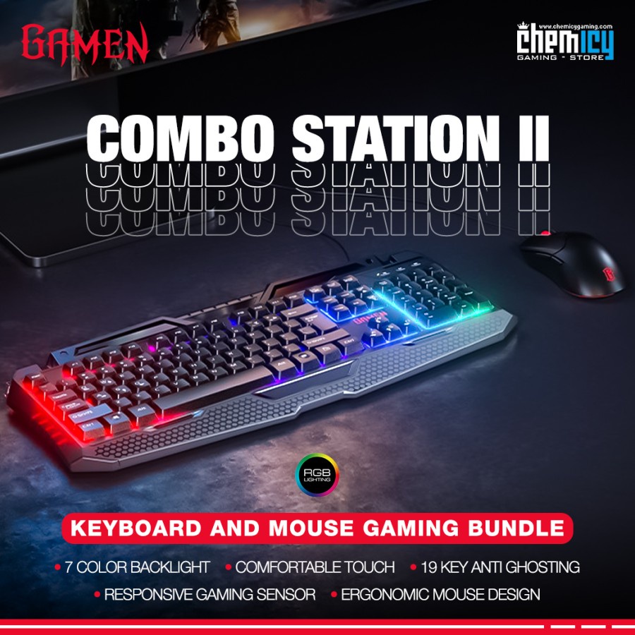 Gamen Station 2 Combo Gaming Mouse and Keyboard