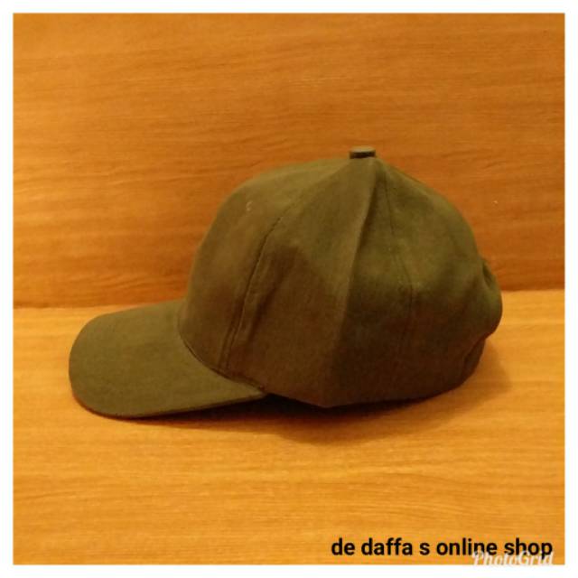 Topi Baseball Dewasa polos warna Hijau Army pria wanita casual - Hijau Army