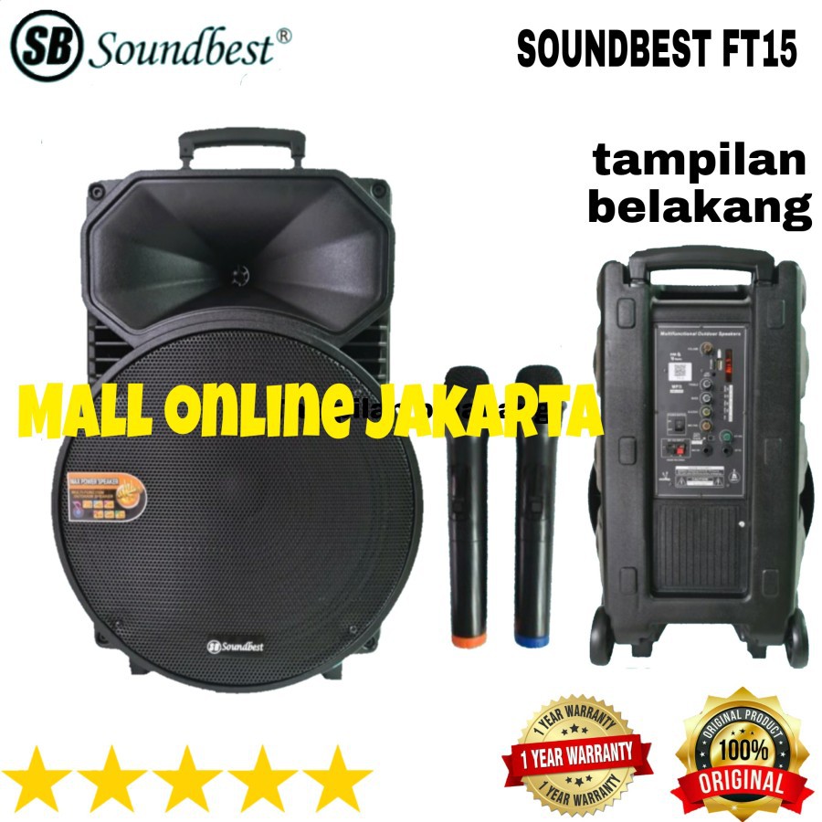 Speaker aktif Soundbest ft15 portable 15 inch ft 15 bluetooth aktiv