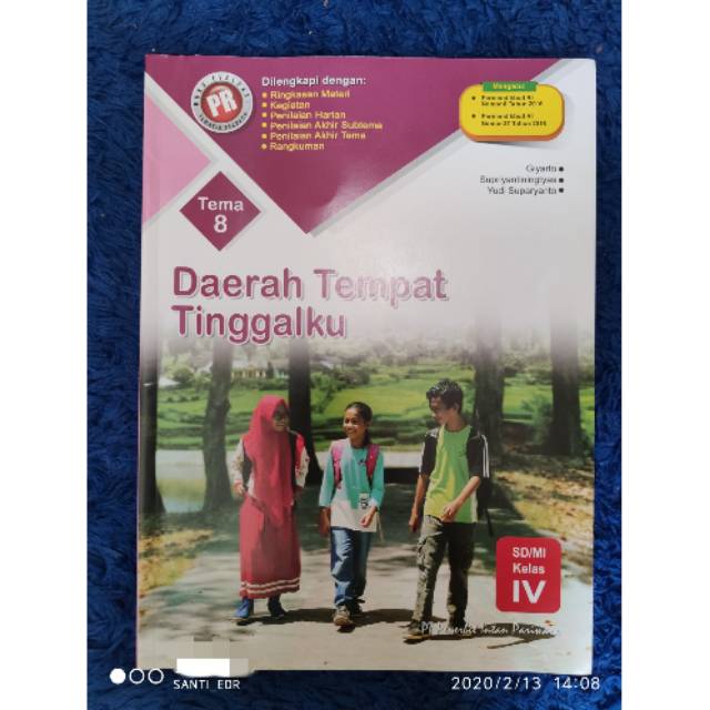Buku PR Tematik Terpadu Untuk Kelas 4 SD Tema 8 Daerah Tempat Tinggalku