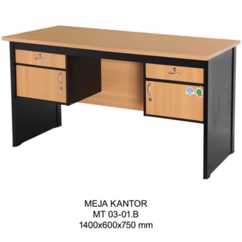 TOPPAN Meja Tulis Kantor 1 Biro - Meja Kerja 1 Biro - Meja Belajar Varia - 03.01 B - Medan