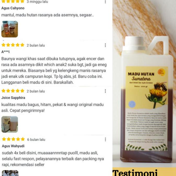 

Madu Hutan Asli Murni Raw Honey 1000 Gram