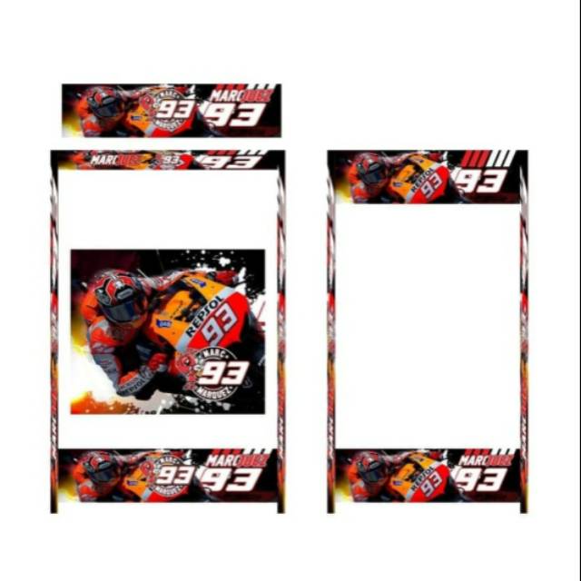 

Sticker kandang kotak 1, 2, 3 motif marquez (SEGALA MERK)