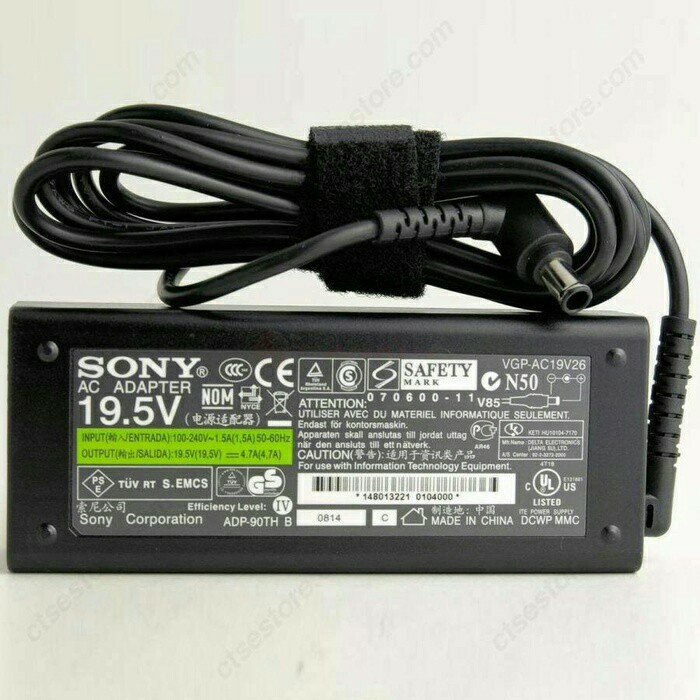 Adaptor/Charger Laptop Sony Vaio 19.5V - 4.7A ORIGINAL 100%