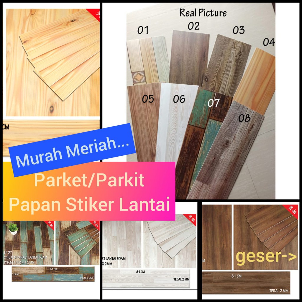  VIP PARKIT STICKER LANTAI  PARKET COATING BAHAN PVC 