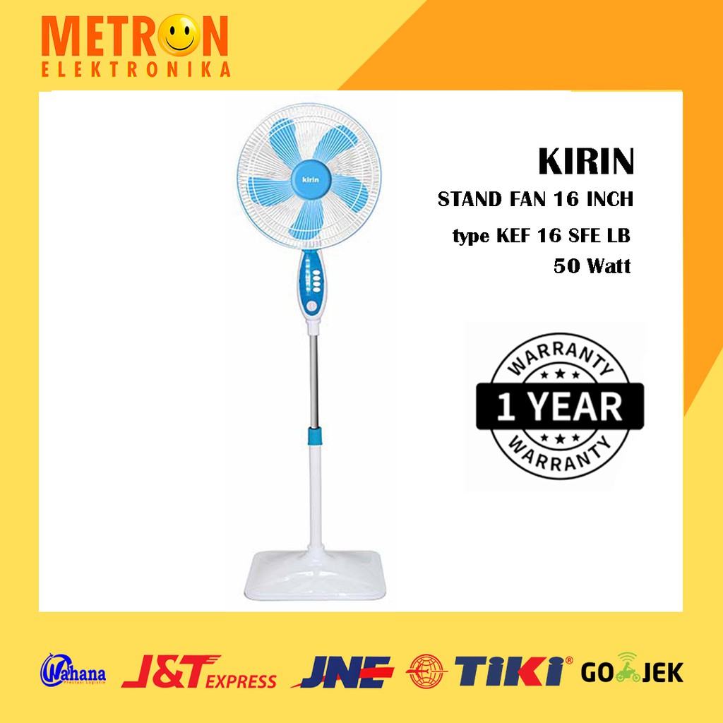 KIRIN KEF 16 SFE LB / STAND FAN 16 INCH / KIPAS ANGIN / KEF16SFELB