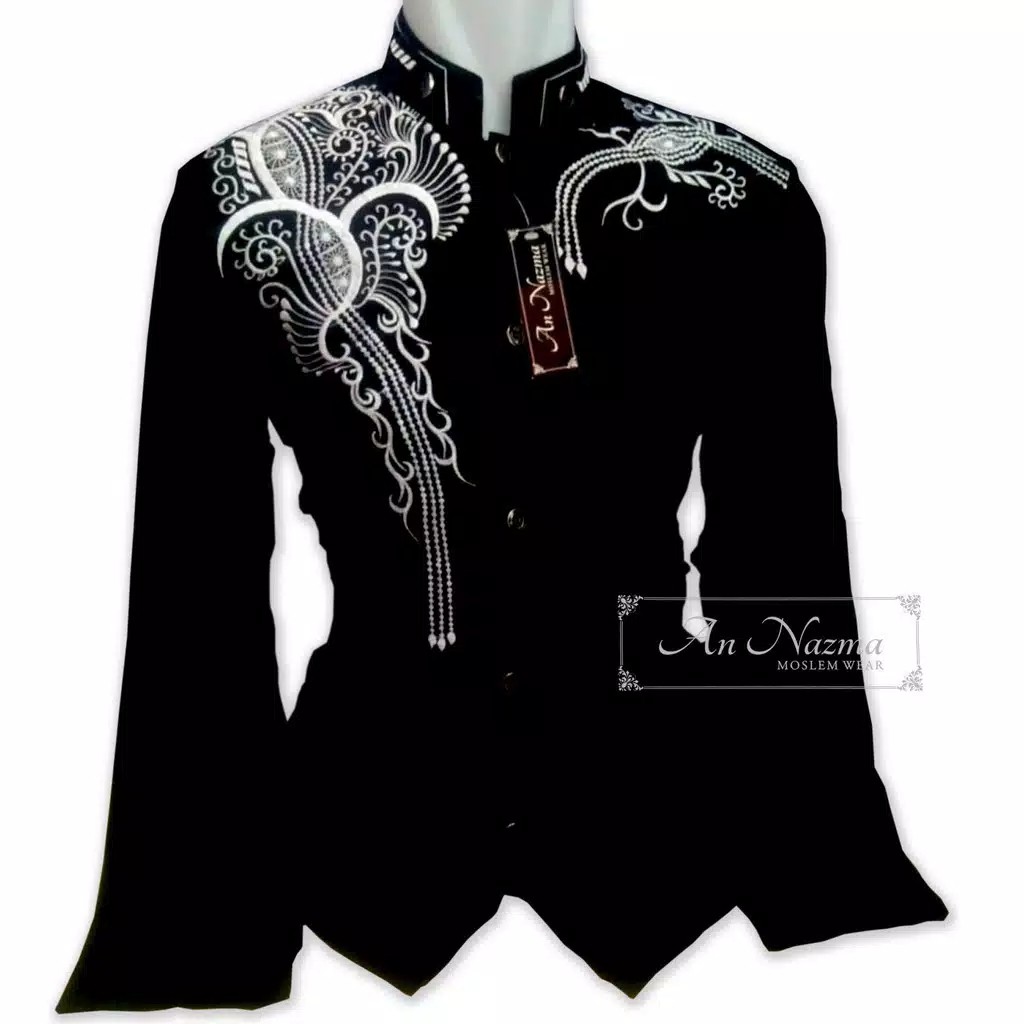 ATASAN MUSLIM PRIA JAS KOKO LENGAN PANJANG BORDIR