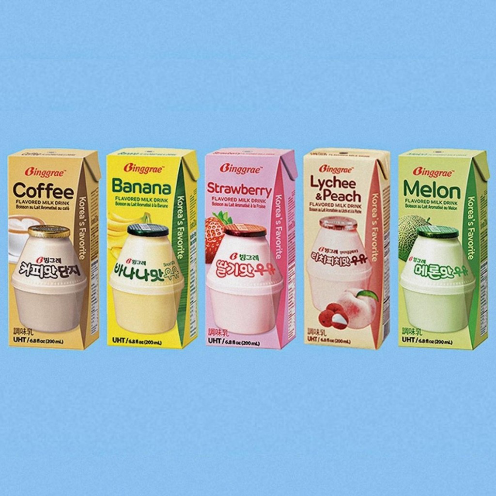 

BINGGRAE MILK KOREAN DRINK 200 ML SUSU PERASA LEZAT KHAS KOREA