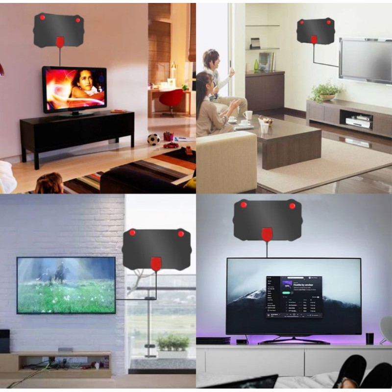 kabel antena 2in1 HDTV tv indoor outdoor digital dalam luar mobil car full hd booster sinyal vhf UHF