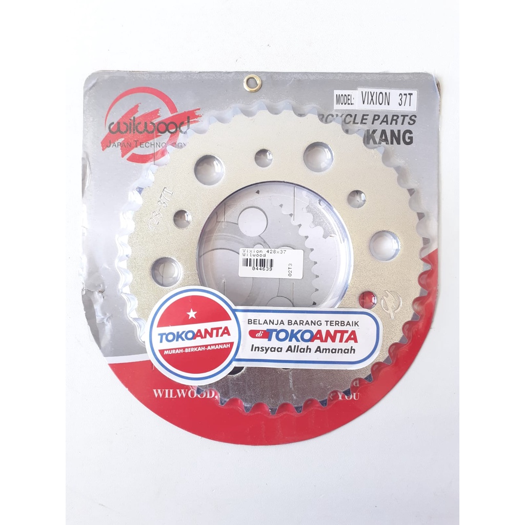 Gir Gear Belakang Vixion 428 X 37 40 42 44 Merk Wilwood