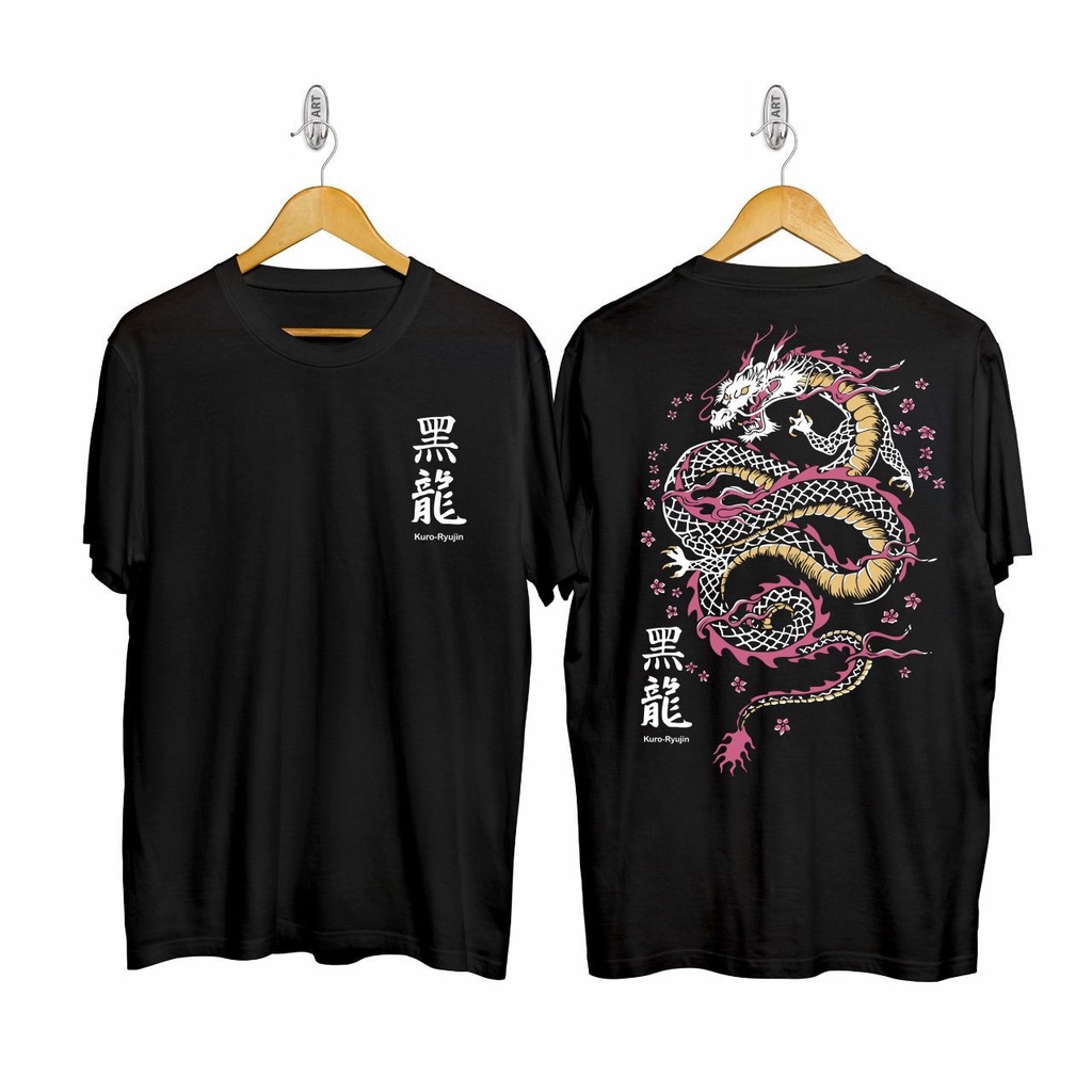Kaos Tshirt Unisex "DRAGON KURO RYUJIN" Premium