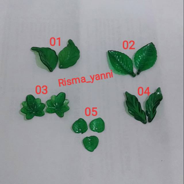 Bahan Bunga Akrilik Daun