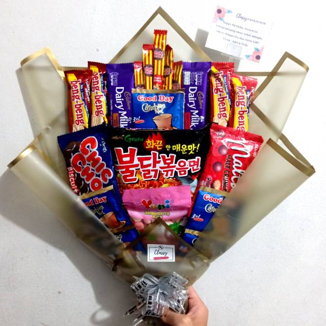  Premium Wrap Snack Bouquet Samyang Buket Bucket  Snack 