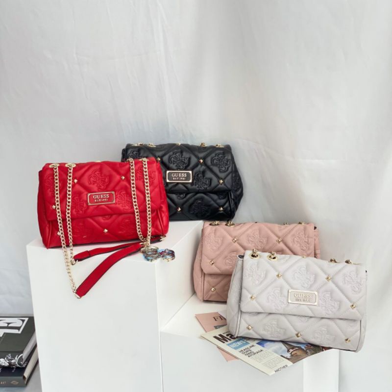 Tas Merah | Tas Multifungsi | Tas Ngemall | Tas Feminim | Tas Cewek Murah | Guess | Gb097