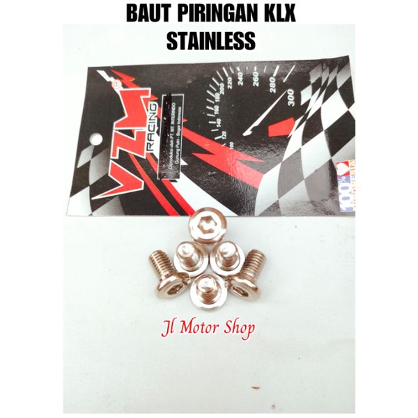 BAUT PIRINGAN CAKRAM DAN GEAR GIR KLX DTRACKER 150 STAINLES VZM RACING - BAUT DISC DAN GIR GEAR KLX D-TRACKER CRF150 CRF 150 L STAINLESS VZM RACING