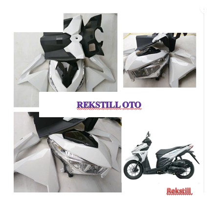 Tameng Lampu Depan Set Plus Dek Kunci Vario 125 Dan 150