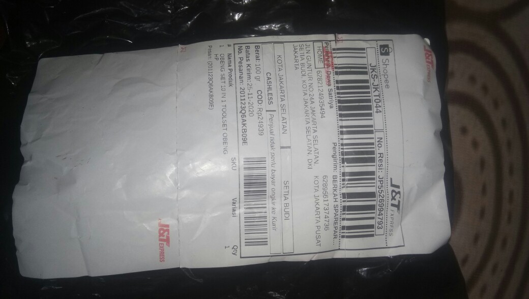 Obeng Set 10 In 1 Toolset Obeng Hp