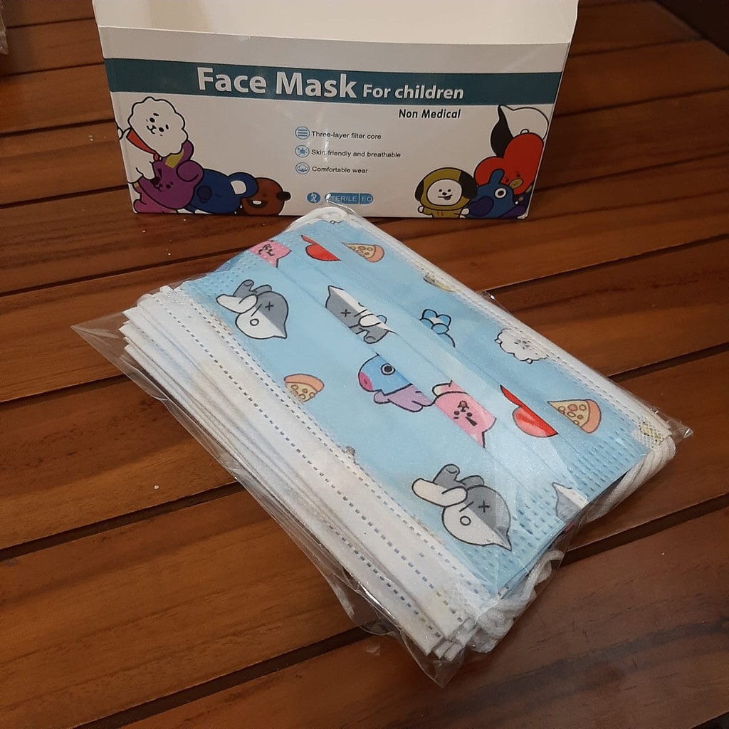 MASKER ANAK BTS 3PLY