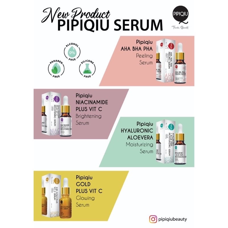 Serum Pencerah Wajah Vit C / Gold Plus Vit C Glowing Serum Pipiqiu BPOM Terlaris