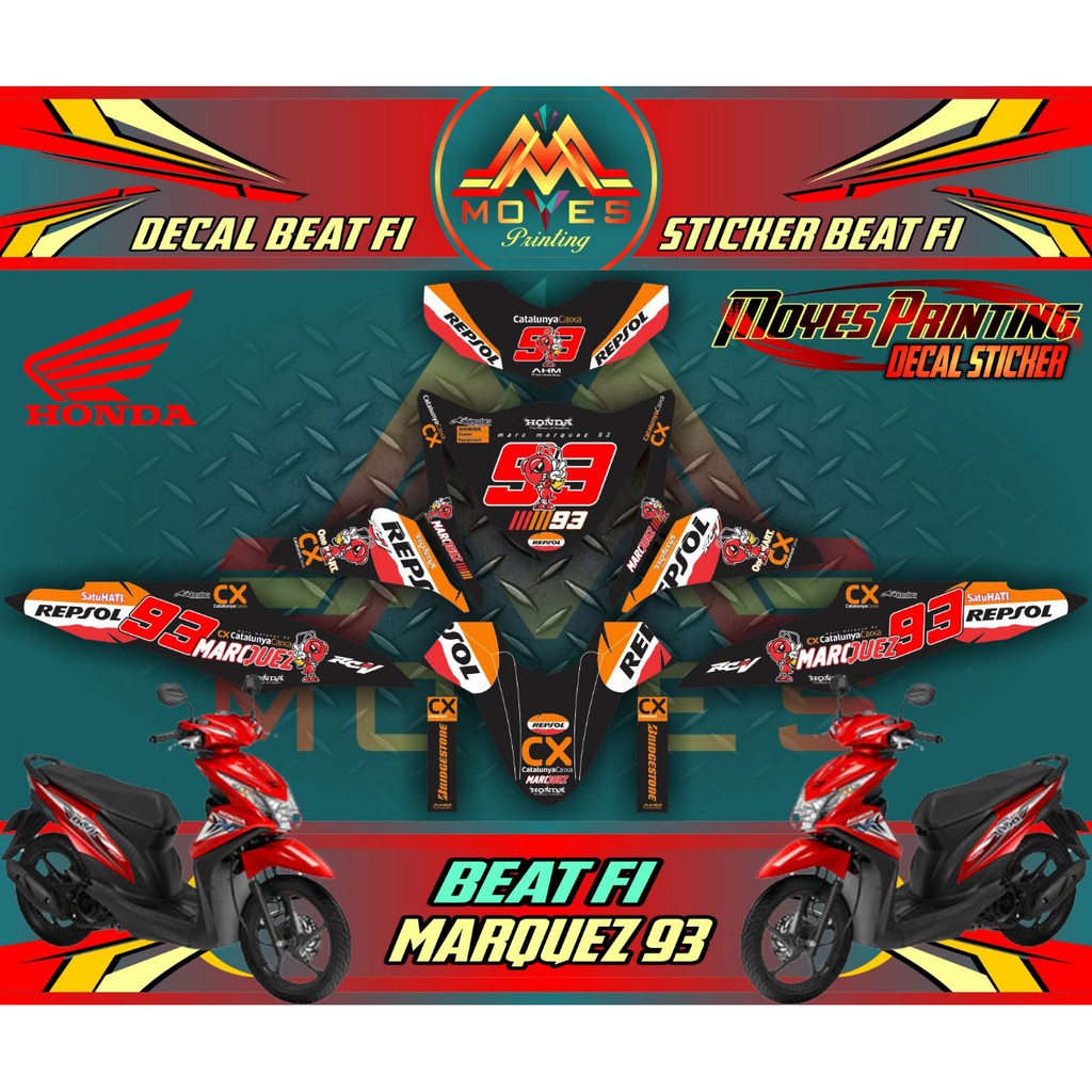 cod stiker motor beat fi full body decal stiker motor beat fi full body stiker beat fi_MARQUES 93