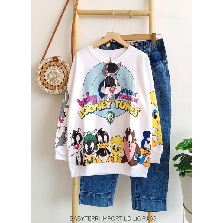Sweater Wanita Motif Baby Looney Tunes
