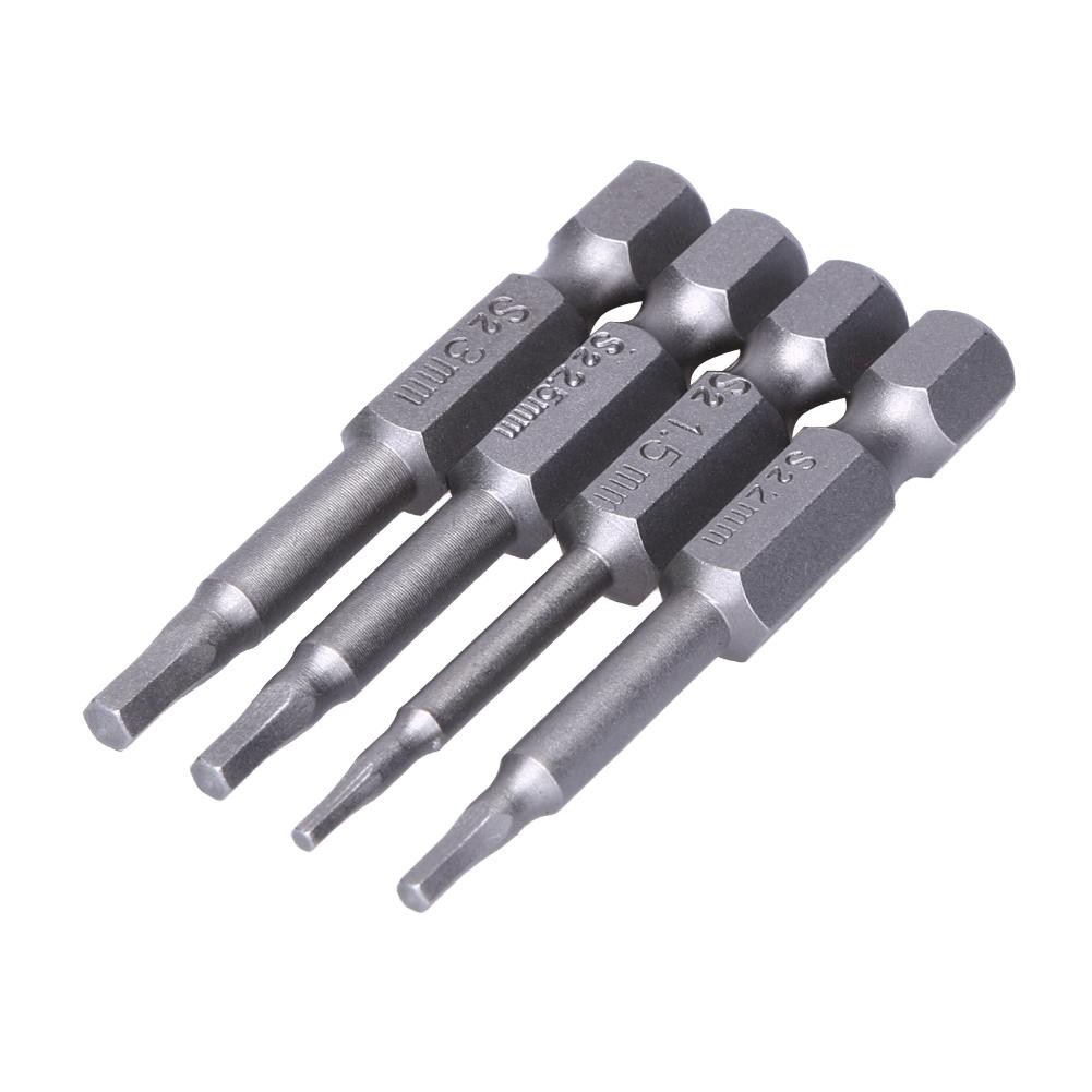 8Pcs 50mm 1 / 4 Inci Mata Obeng Hex Shank Magnetic Hex Shank astarit.id