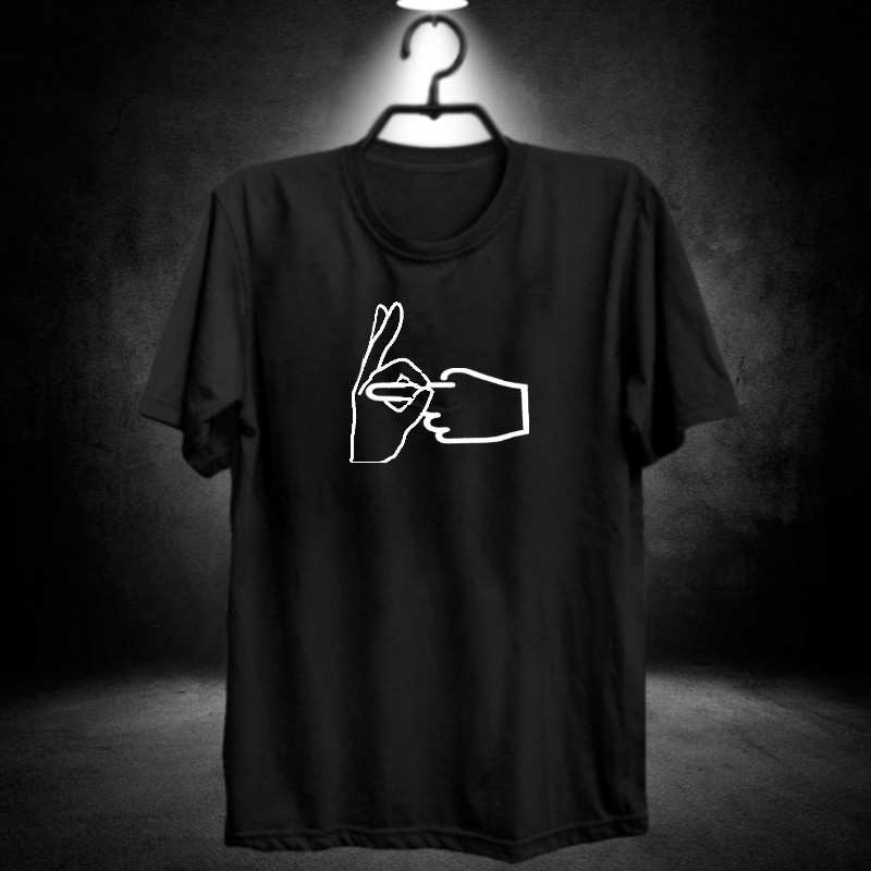 EMOTICON JARI KOCAK NGEUE NGENTOT / baju distro kekinian / lucu / bahasa tangan / kaos kode keras