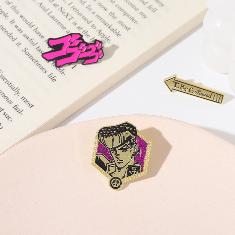 Bros Pin Enamel Desain Anime Surrounding Bizarre Adventure Brothers Untuk Tas Ransel Wanita