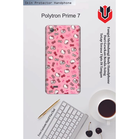 Isi 2pcs Garskin Hp Polytron Prime 7 Motif mlm - Free Custom Motif via Chat