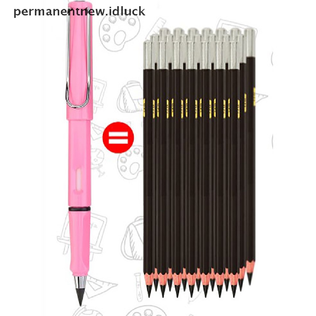 (luckypermanentnew) Technoy Pensil Alis Tahan Lama Tanpa Tinta