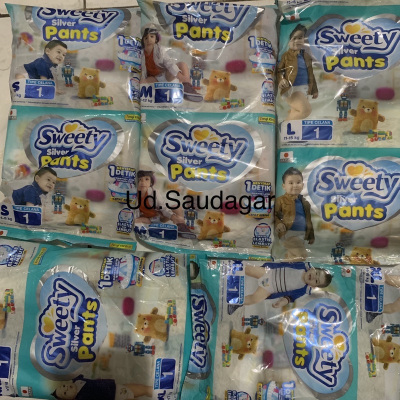 Sweety Silver Pants Renceng S | M | L | XL | XXL Popok Celana Bayi