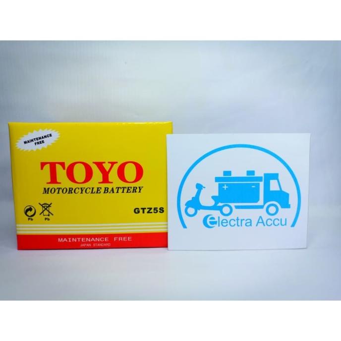 Aki Motor Honda Beat Pop GTZ5S TOYO Accu Kering electra87