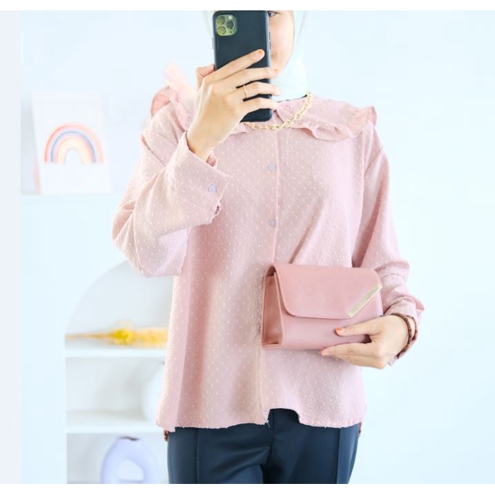 (MSB) BLOUSE OKITA OVERSIZE ATASAN KEMEJA WANITA SHIRT