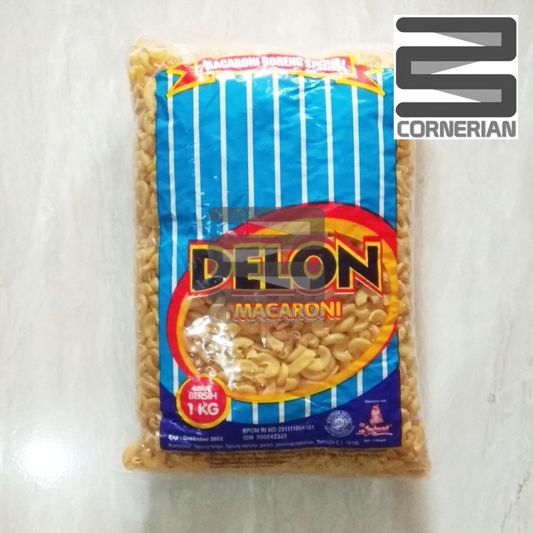 

[ CORNERIAN ] Macaroni Delon Biru 1 Kg Tak Mekar Mentah Goreng Halal BPOM Srikandi Makaroni Bantet