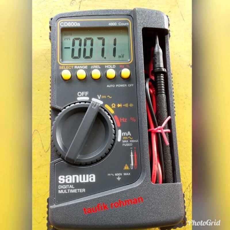 MULTI TESTER DIGITAL ATAU APOMETER MERK SANWA TIPE CD 800 A