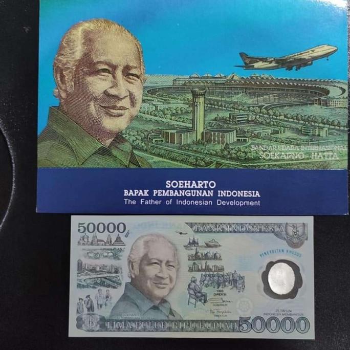 uang kuno 50rb soeharto 50000 suharto polymer polimer noser bagus