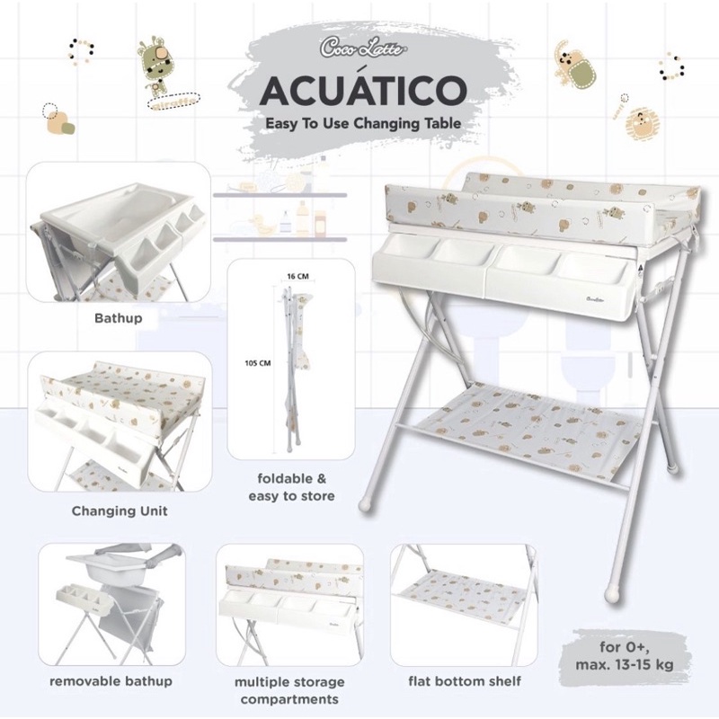 cocolatte acuatico changing table