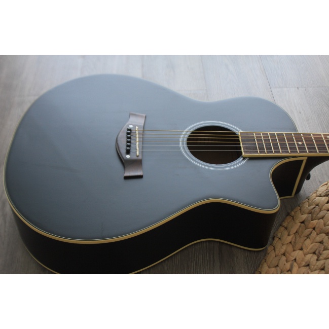 Taylor Jet Black Matte Gitar Akustik Premium Quality Bonus Tas & Pick Alice