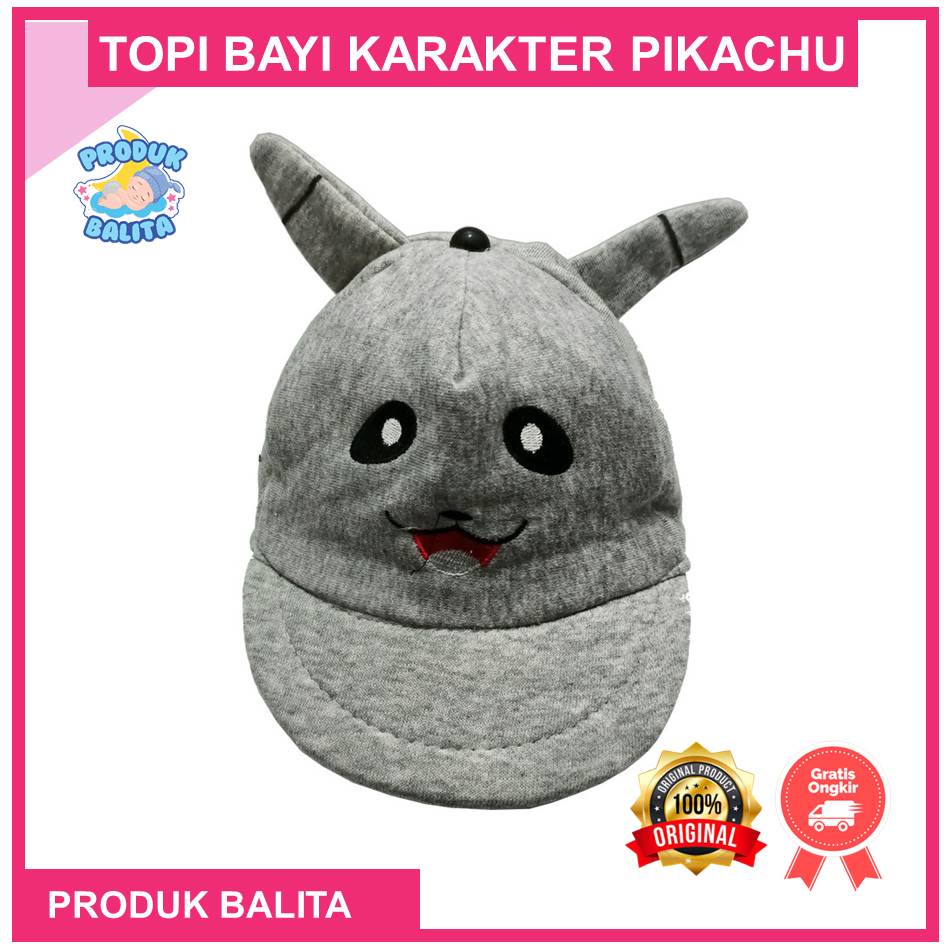 Topi Anak Karakter Pikacu Topi Bayi Laki-laki Perempuan Karakter Pikachu Murah