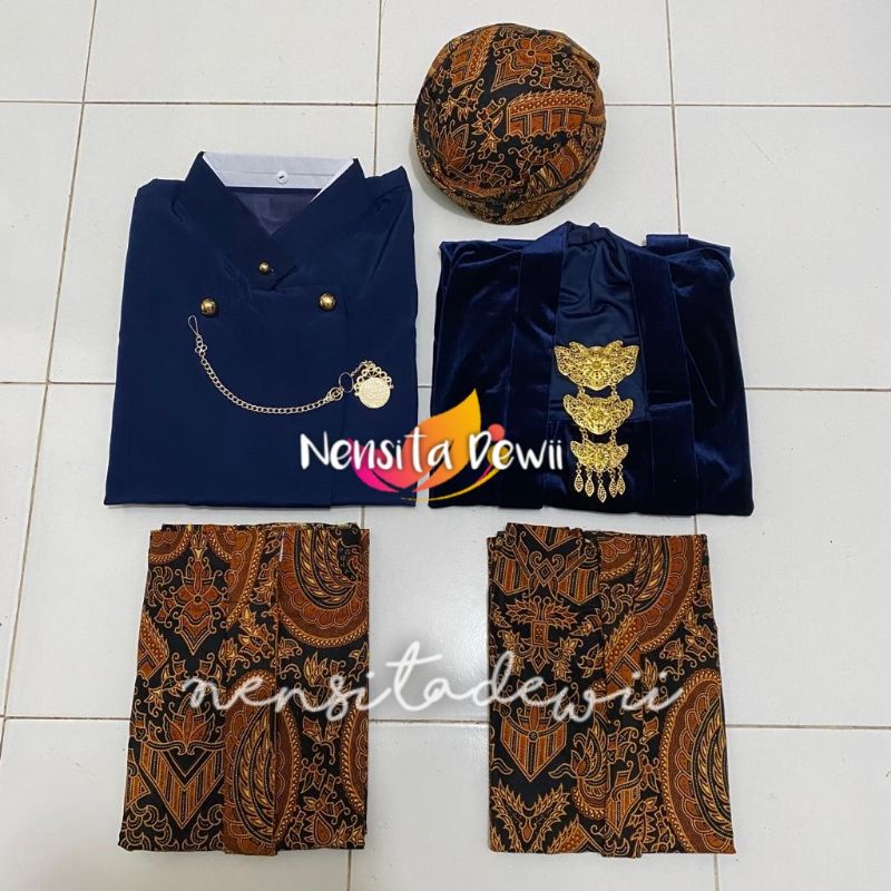 Baju Couple Adat Jawa / Baju Prewed - Nuansa Navy