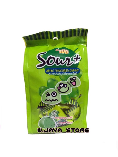 Permen Asam Lot 100 Sour+ Gummy Candy Import Varian Rasa Buah