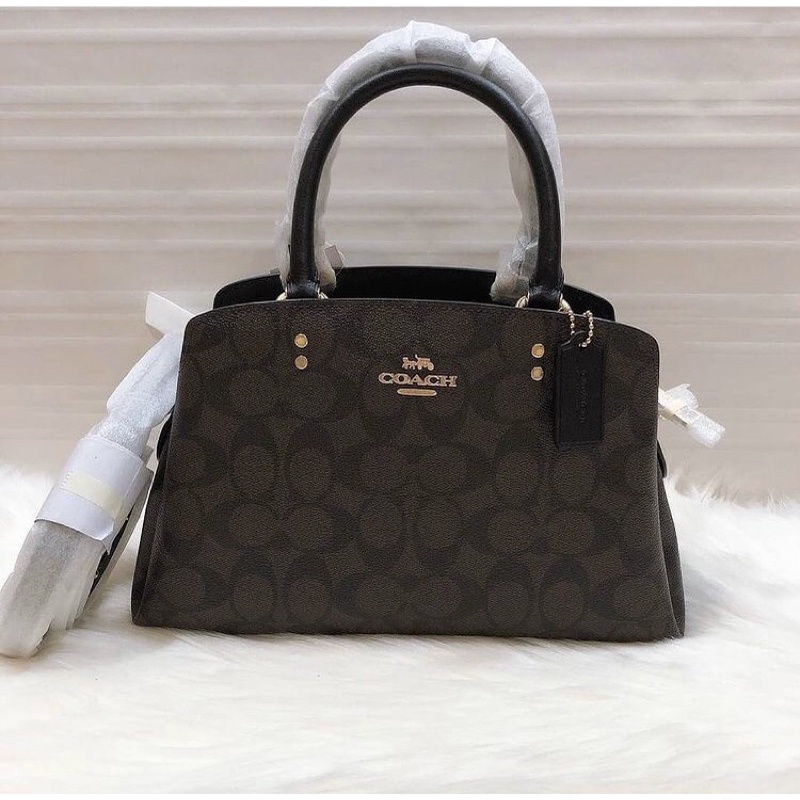 Tas Coach original - Coach mini lillie carryall in signature mahogany