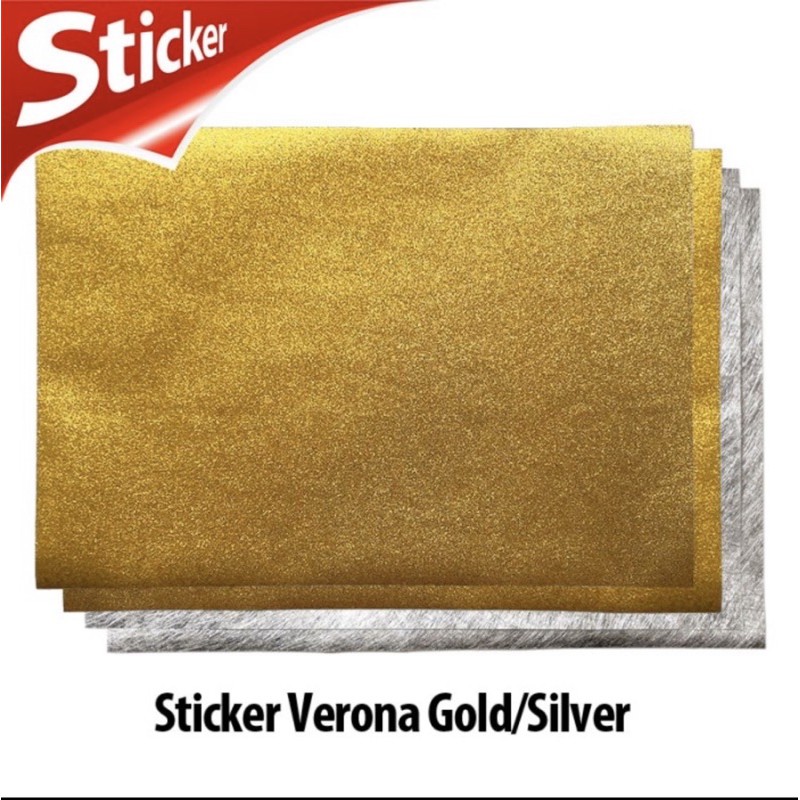 

Stiker Verona Metallic Gold Silver, Emas Perak A3 A4 - A4 Gold