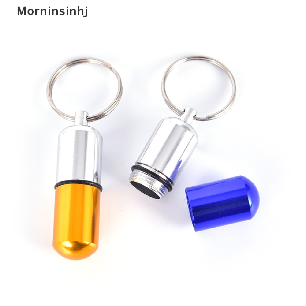 Mornin Kotak Obat Pil Mini Anti Air Metal Case Botol Tempat Wadah Gantungan Kunci id