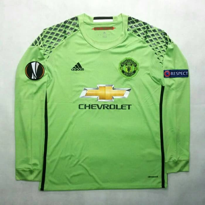 Jual JERSEY KIPER MANCHESTER UNITED HOME 16/17 LONGSLEEVE + EUROPA LEAGUE Murah