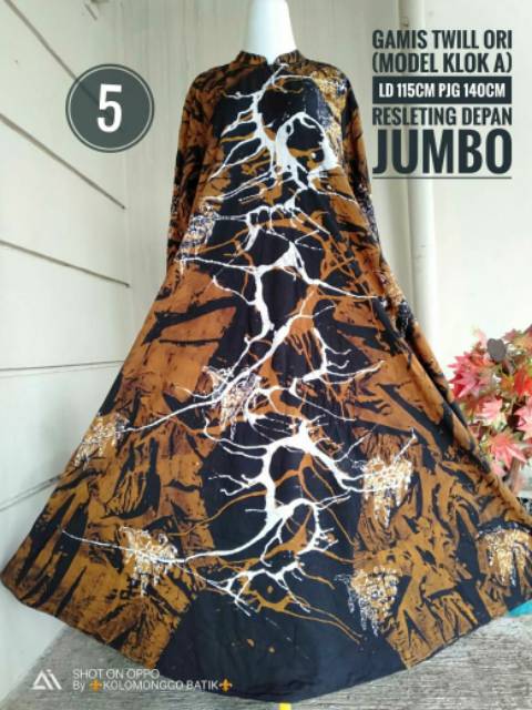 Gamis Twill Abstrak Jumbo