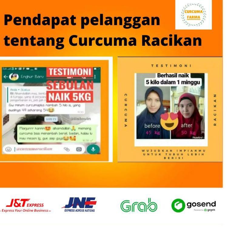 [MK8] CURCUMA RACIKAN Penggemuk Badan  Gemuk  Alami PLUS PENAH BERAT BADAN Seller
