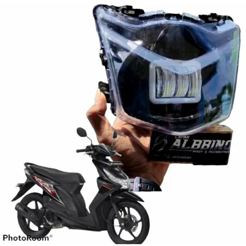 Reflektor Lampu Depan Beat Karbu Daymaker 3 Lensa Mata